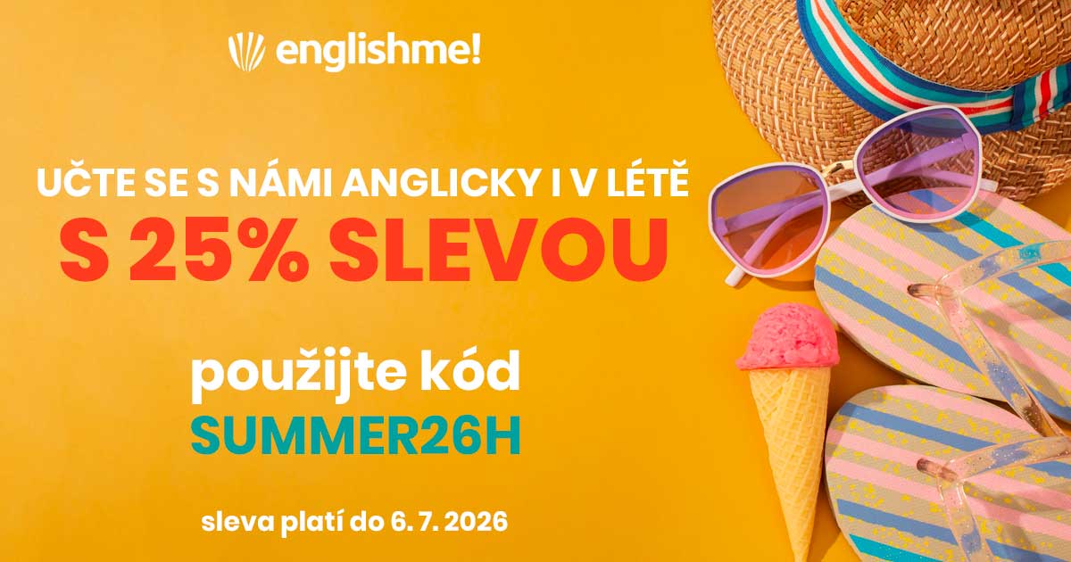 Online angličtina od autorů Help for English nyní se slevou 25 %!