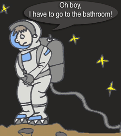 an astronaut has to go