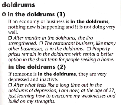 in the doldrums