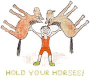 Hold your horses, ilustrace Zuzana Slobodová