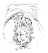 Baby Jesus Christ illustrated by M. Vydrová 2007