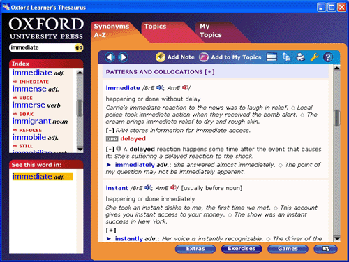CD-ROM Oxford Learner's Thesaurus